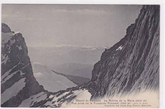 Carte Postale Ancienne CPA 05 - Massif Du Pelvoux - La Brêche De La Meije - Vue