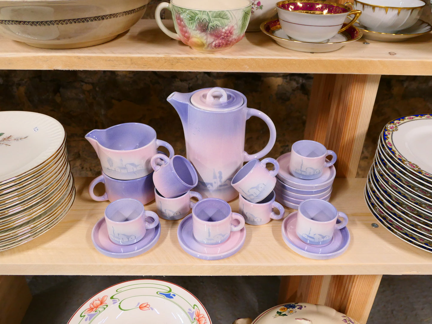 Salins-Les-Bains - Service À Café Vintage 8 Tasses