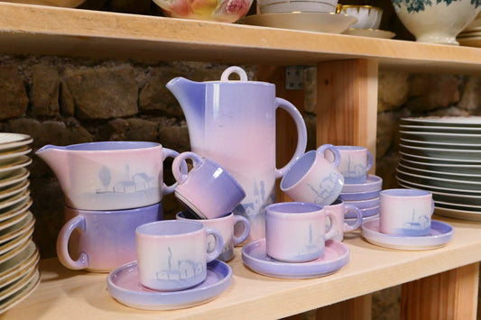 Salins-Les-Bains - Service À Café Vintage 8 Tasses