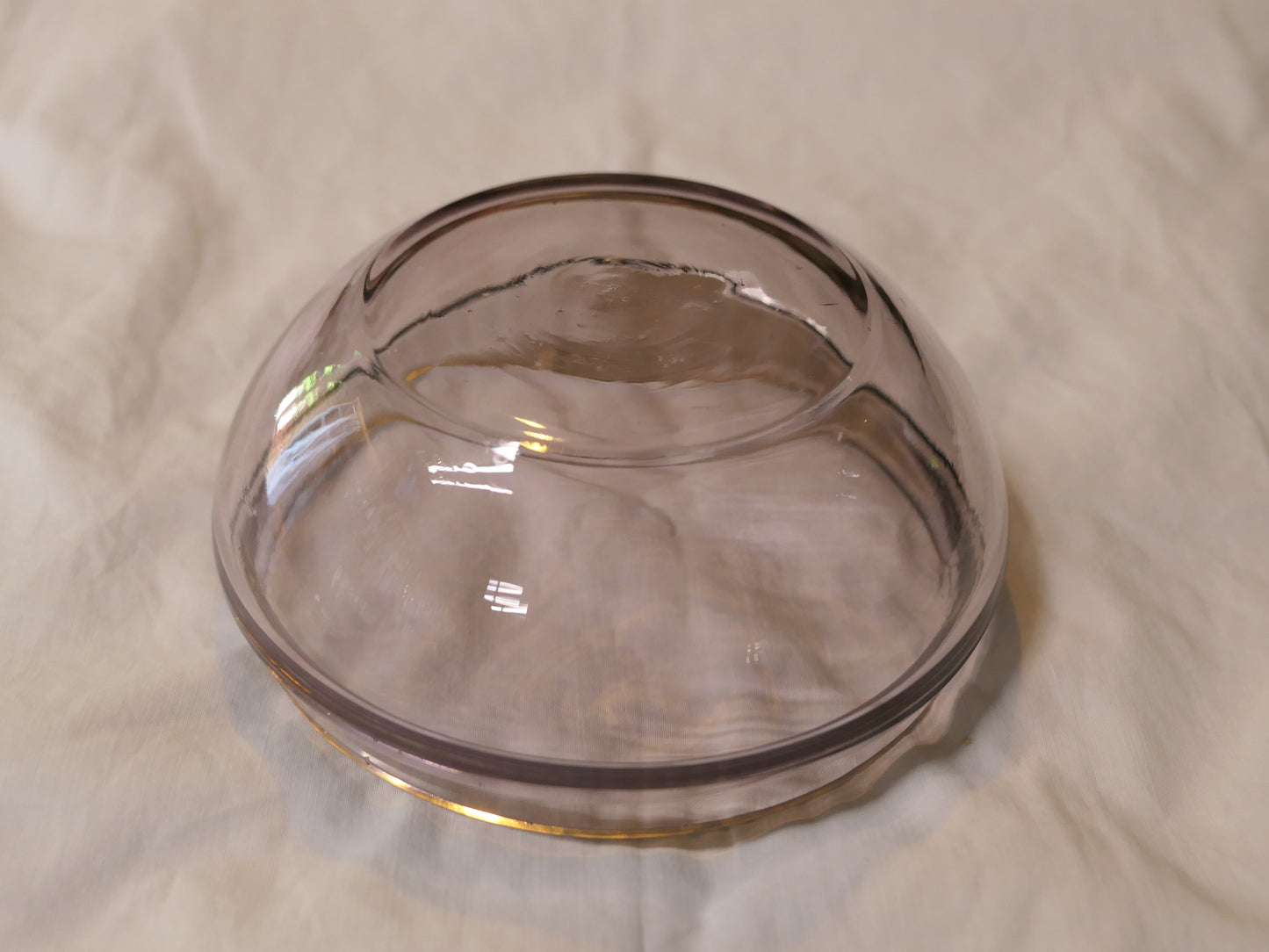 Ancienne Boîte Bonbonnière En Verre Signée D'ARGYL