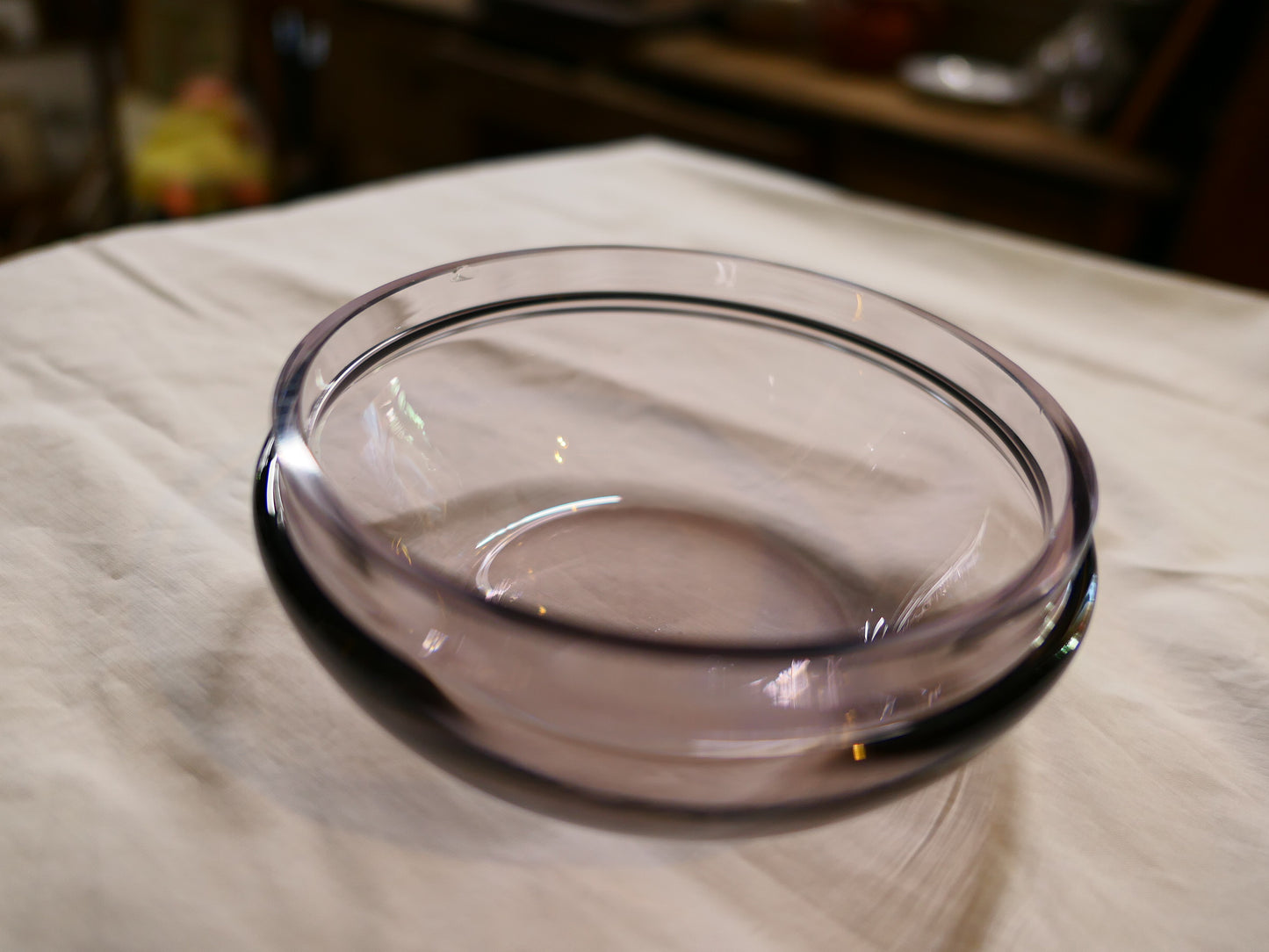Ancienne Boîte Bonbonnière En Verre Signée D'ARGYL