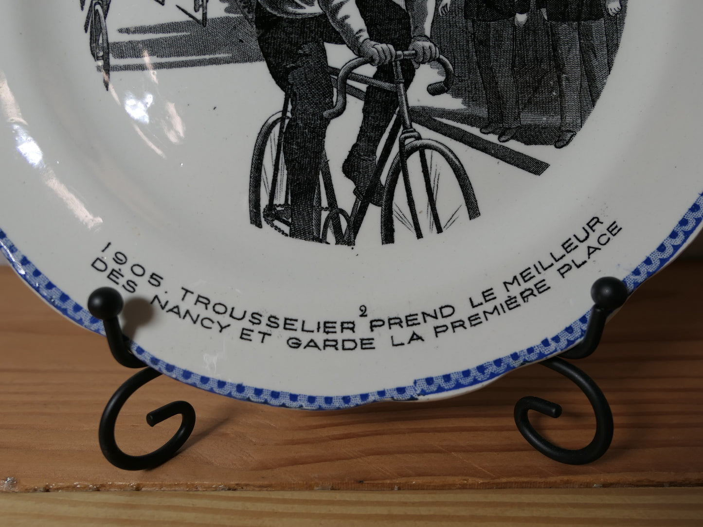 Assiette En Faïence Hippolyte Boulenger HB & Cie Choisy - Histoire Du Tour De France N°2