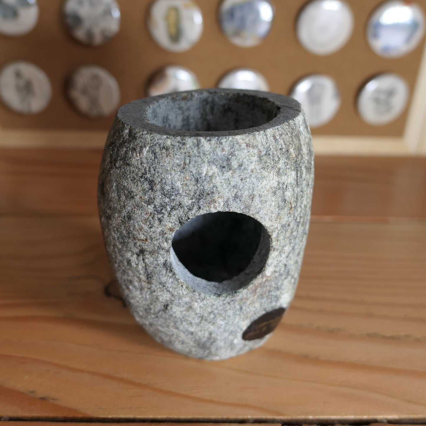 Bougeoir Photophore En Roche Granite Vintage De Claes G. Fjälling
