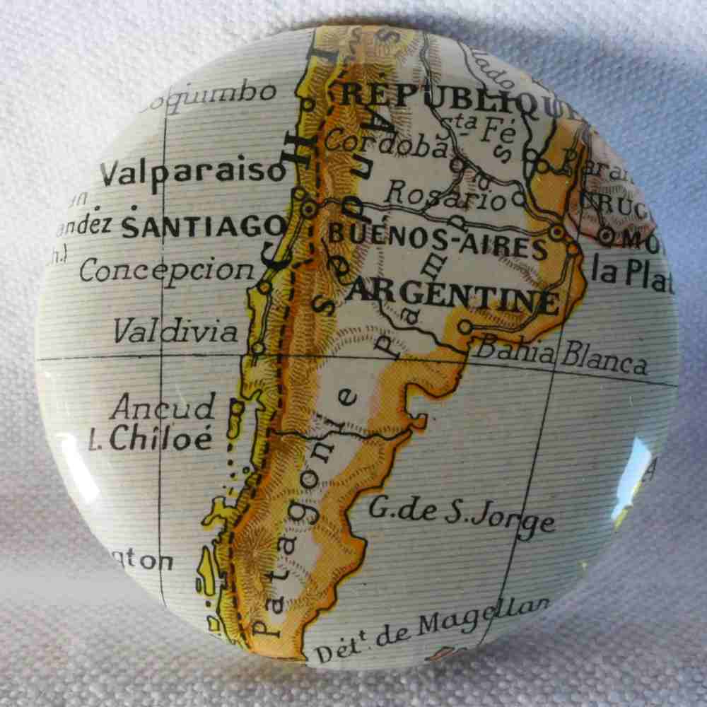 Argentine - Badge Encyclopédique Original - Ancienne Gravure