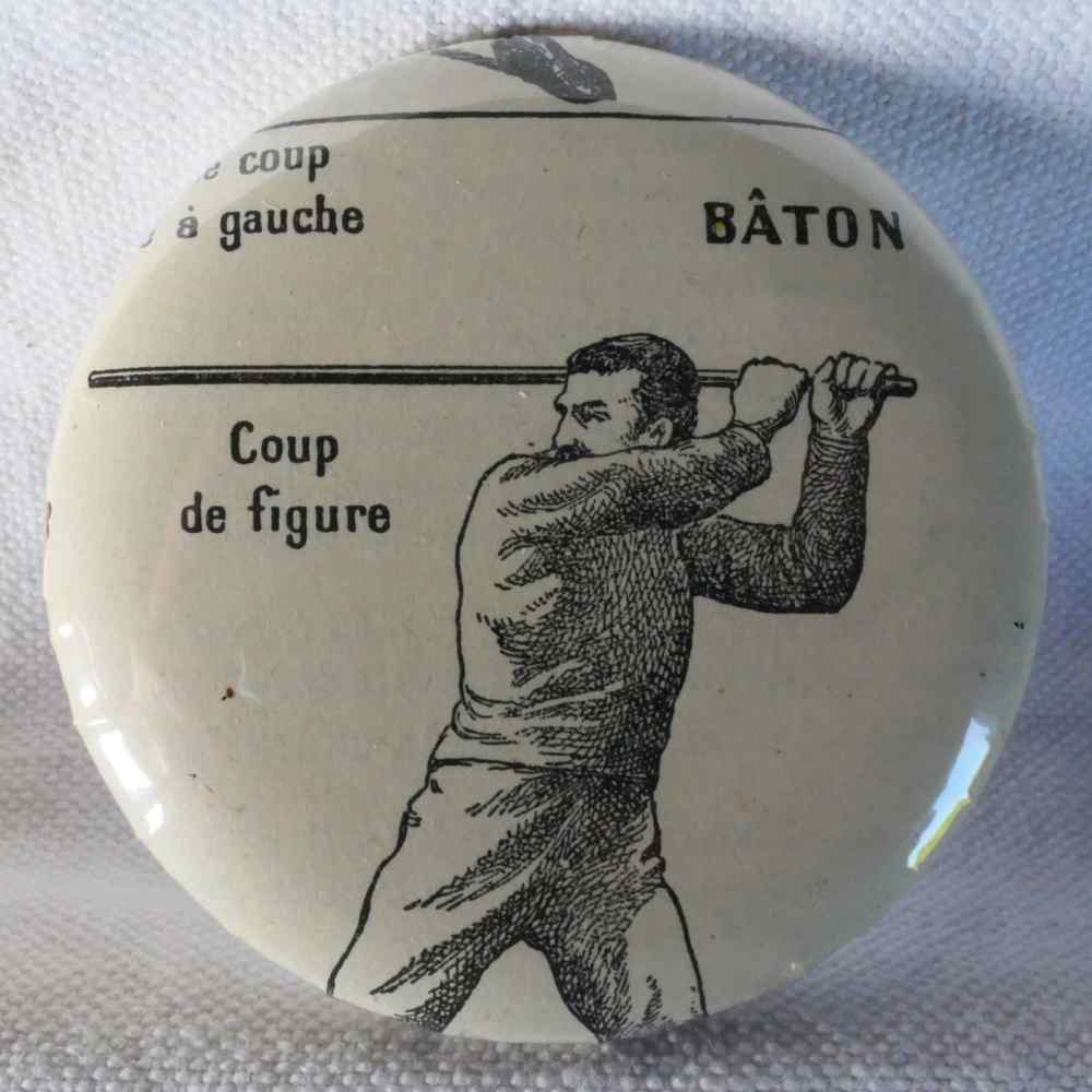 Bâton - Badge Encyclopédique Original - Ancienne Gravure
