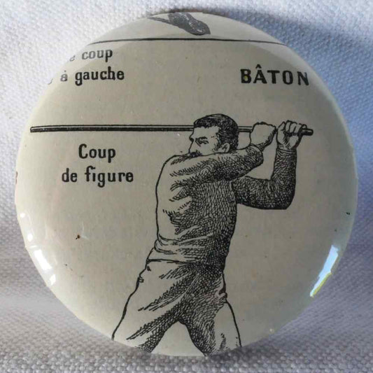 Bâton - Badge Encyclopédique Original - Ancienne Gravure