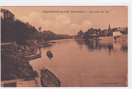 Carte Postale Ancienne CPA 47 Villeneuve-Sur-Lot - Les Rives Du Lot