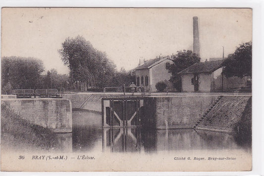 Carte Postale Ancienne CPA 77 Bray-Sur-Seine - Bray - L'Écluse