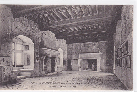 Carte Postale Ancienne CPA 49 Château De Montsoreau - Grande Salle Du 1er Étage