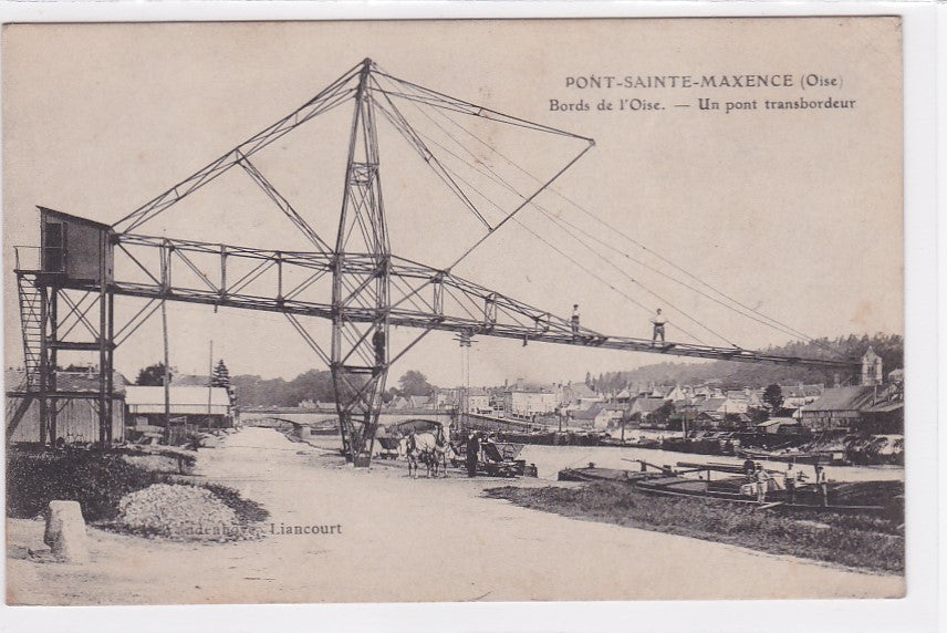 Old Postcard CPA 60 Pont-Sainte-Maxence - Banks of the Oise - A Bridge