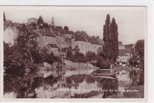 Carte Postale Ancienne CPA 36 Argenton - Un Coin De La Rive Gauche