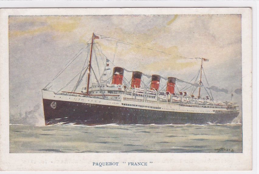 Old Postcard CPA Ocean Liner France - French Line Cie Gle Transatlantique