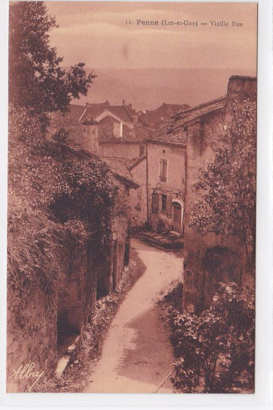 Carte Postale Ancienne CPA 47 Penne - Vieille Rue