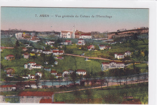 Carte Postale Ancienne CPA 47 Agen - Vue Générale Du Coteau De L'Hermitage