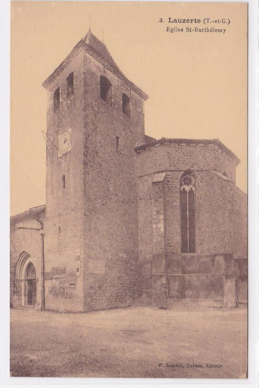 Carte Postale Ancienne CPA 82 Lauzerte - Église St-Barthélemy