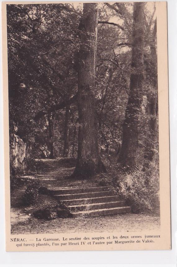 Carte Postale Ancienne CPA 47 Nérac - La Garenne - Le Sentier Des Soupirs