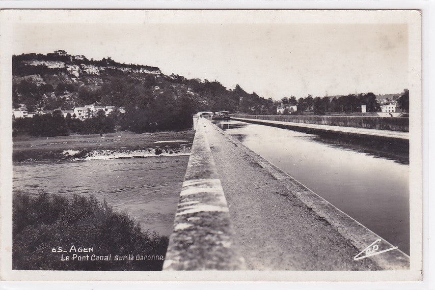 Carte Postale Ancienne CPA 47 Agen - Le Pont Canal Sur La Garonne