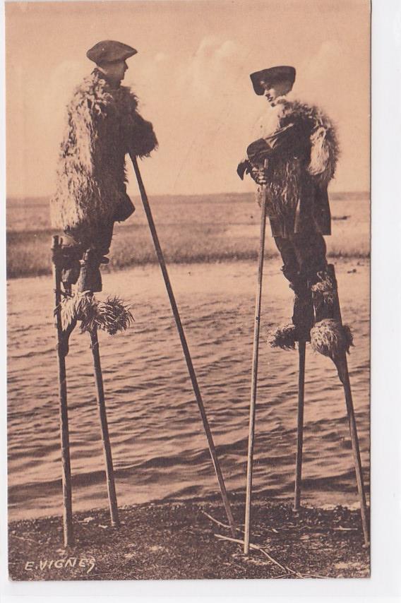 Old Postcard CPA 40 Landes - Melancholic Waders - Léon Pond
