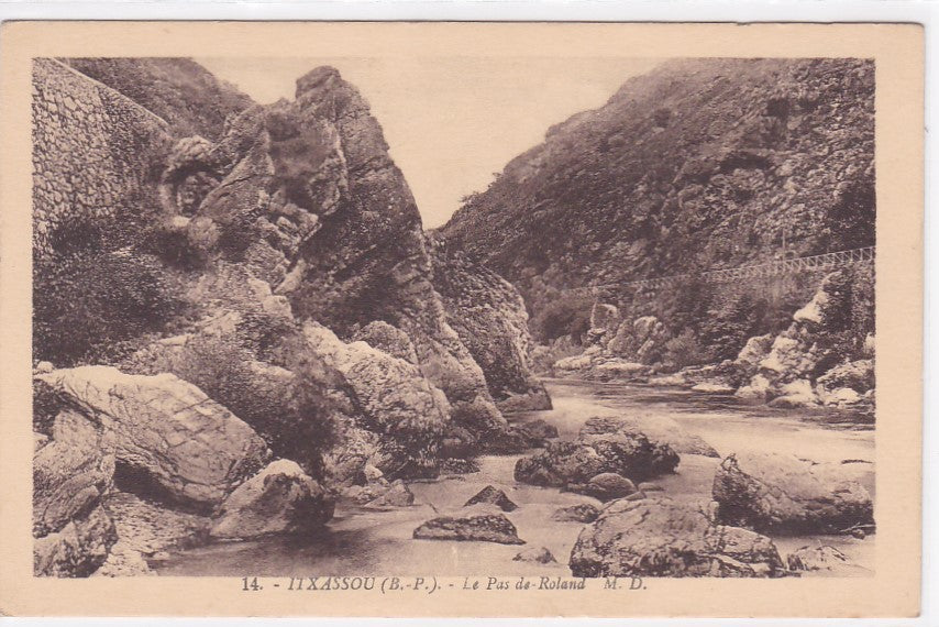 Old Postcard CPA 64 Itxassou - Le Pas De Roland