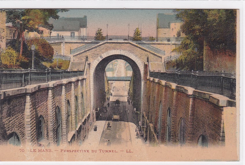 Old Postcard CPA 72 Le Mans - Tunnel Perspective