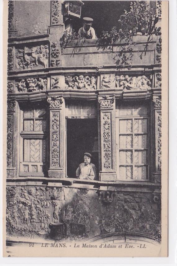 Old Postcard CPA 72 Le Mans - The House of Adam and Eve