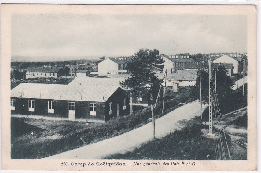 Old Postcard CPA 56 Camp De Coëtquidan - General View of Islets E and C