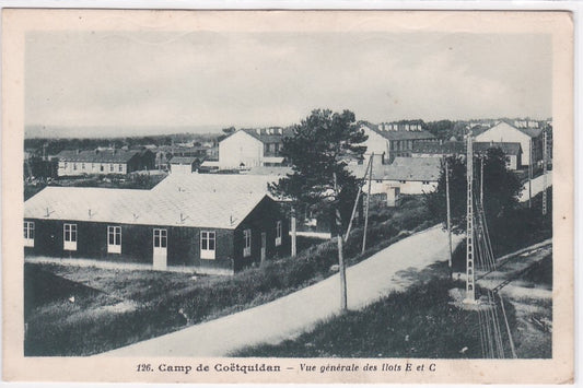 Carte Postale Ancienne CPA 56 Camp De Coëtquidan - Vue Générale Des Îlots E Et C
