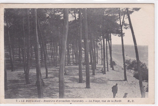 Carte Postale Ancienne CPA 33 Le Moulleau - La Plage Vue De La Forêt