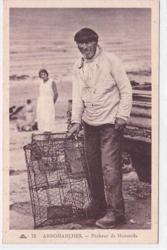 Carte Postale Ancienne CPA Calvados 14 Arromanches - Pêcheur De Homards