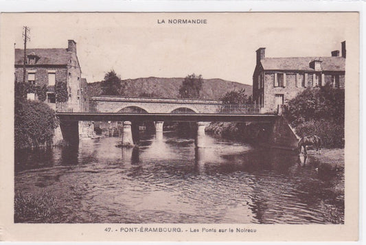 Carte Postale Ancienne CPA Orne 61 Pont-Érambourg - Les Ponts Sur Le Noireau