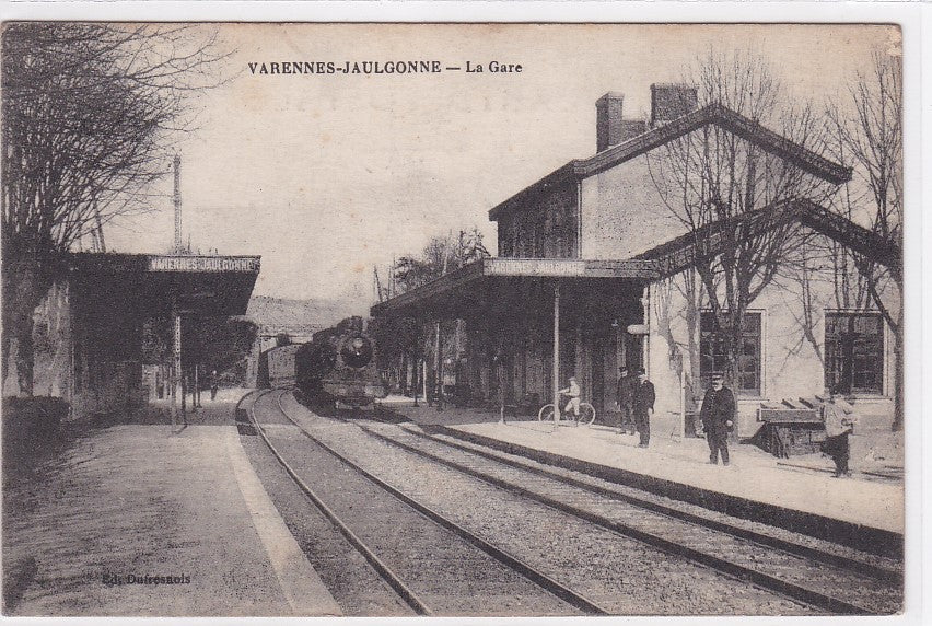 Carte Postale Ancienne CPA 02 - Varennes-Jaulgonne - La Gare