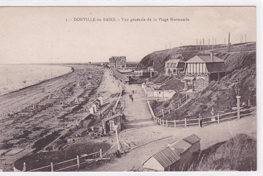 Carte Postale Ancienne CPA Donville-Les-Bains Vue Générale De La Plage Normande