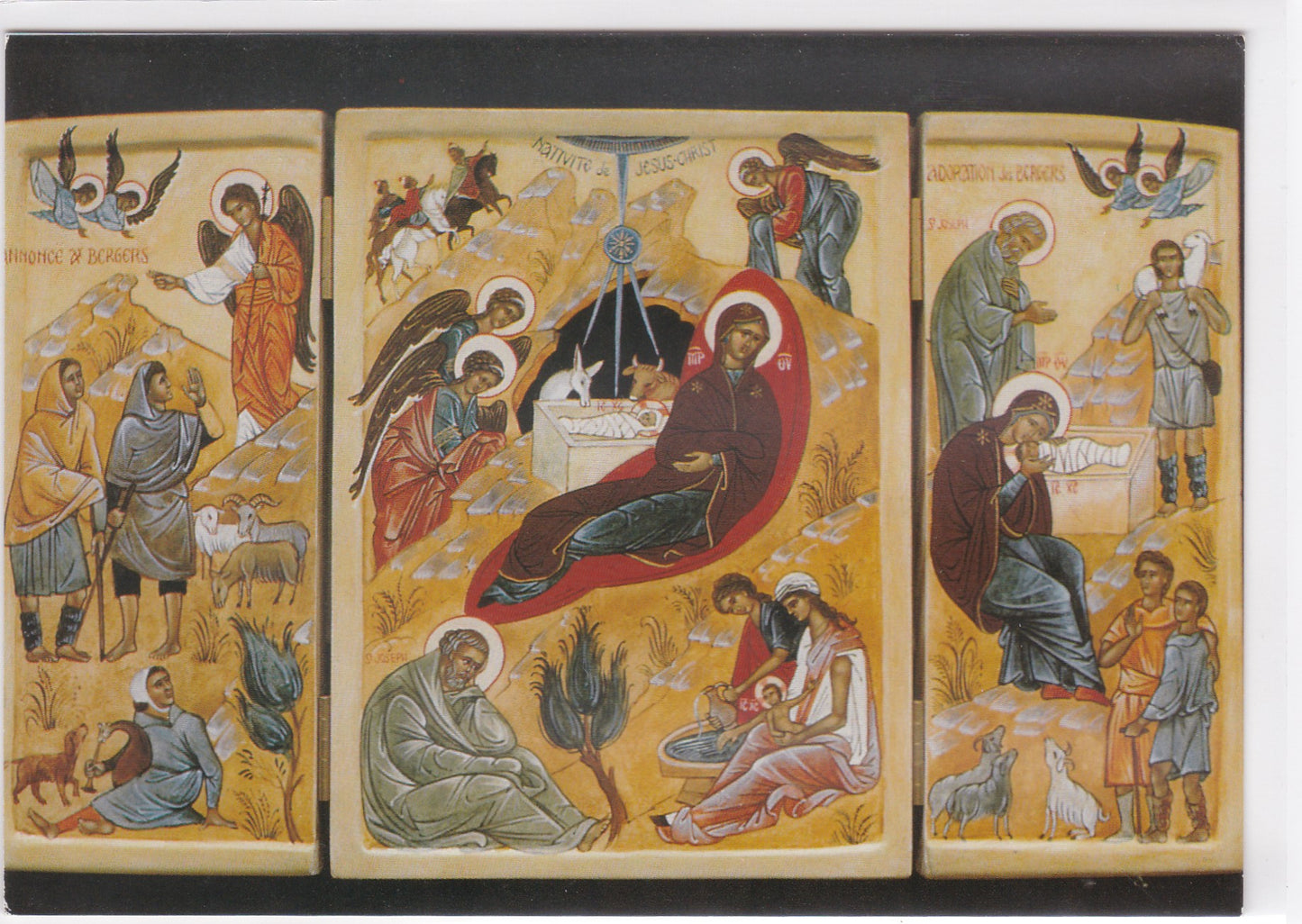Carte Postale CPM 27 Abbaye Du Bec-Hellouin - Triptyque De La Nativité - Icône