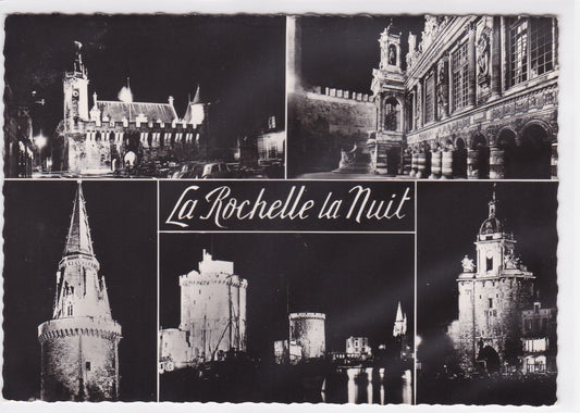Carte Postale CPSM 17 La Rochelle La Nuit - Multivue