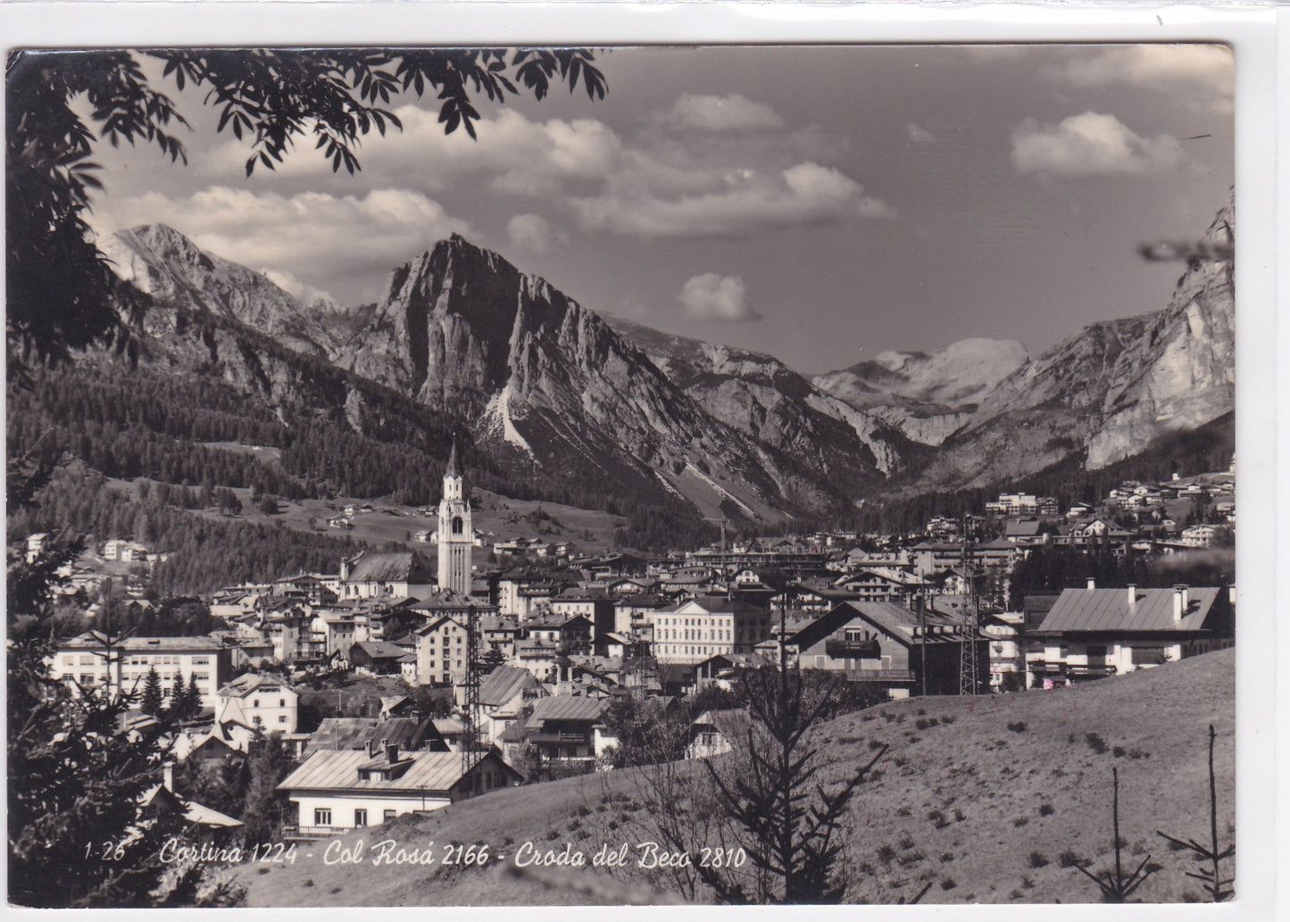 Carte Postale CPSM Italy - Cortina - Col Rosa - Croda Del Beco