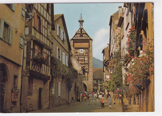 Carte Postale CPM 68 Alsace - Riquewihr - La Grand'Rue Fleurie - Le Dolder