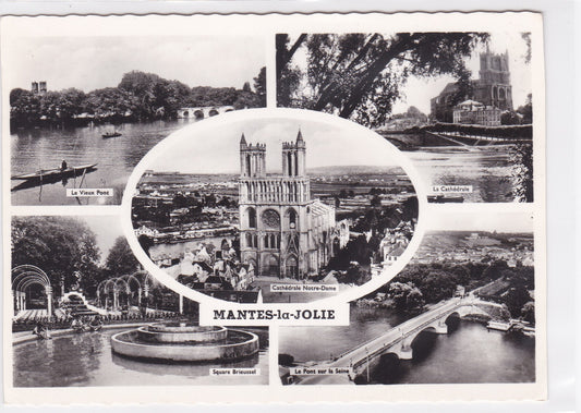 Carte Postale CPSM 78 Mantes-La-Jolie - Multivue