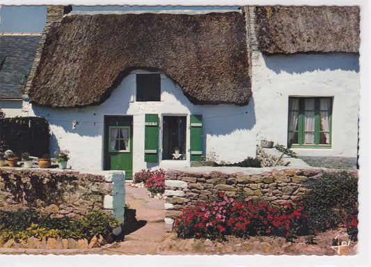 Carte Postale CPSM 56 Bretagne Golfe Du Morbihan Chaumière À L'Île Aux Moines