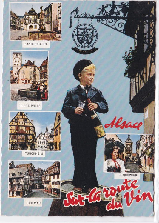 Carte Postale CPSM 67 Alsace - Sur La Route Du Vin - Multivue