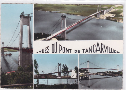 Carte Postale CPSM 76 Vues Du Pont De Tancarville - Multivue