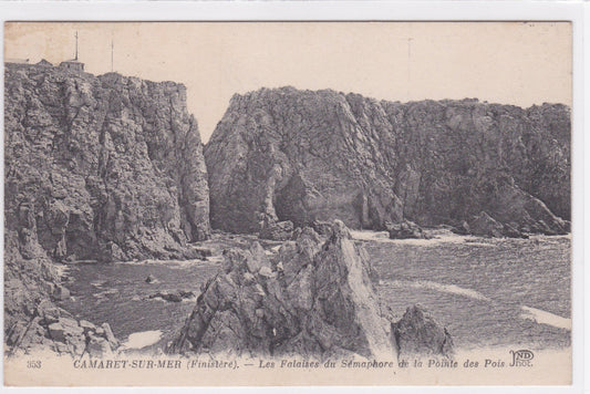 Carte Postale CPA 29 Camaret-Sur-Mer Les Falaises Du Sémaphore Pointe Des Pois