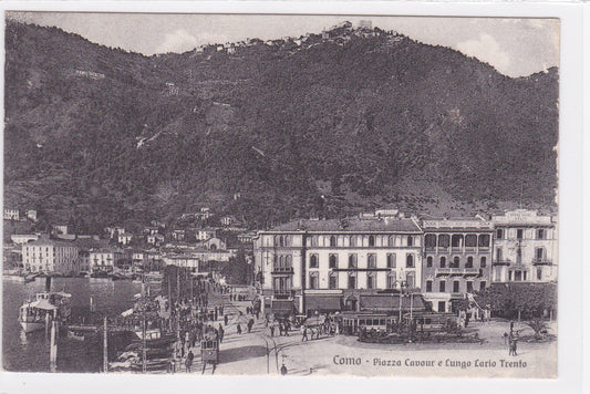 Carte Postale CPA Italy - Como - Piazza Cavour E Lungo Lario Trento