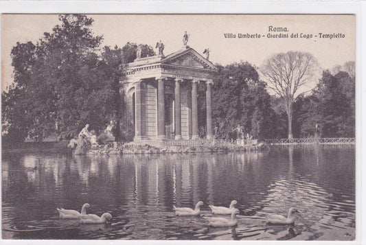 Carte Postale CPA Italy - Roma - Villa Umberto - Giardini Del Lago - Tempietto
