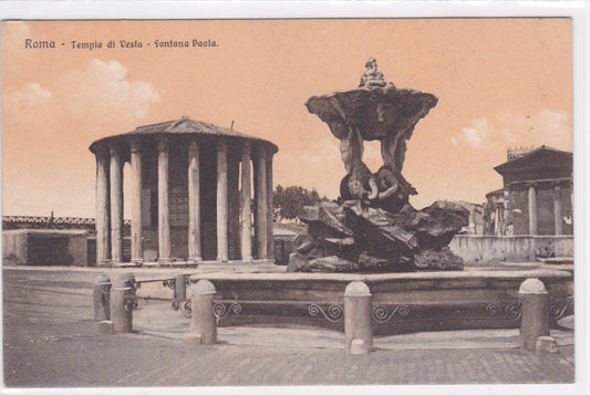 Carte Postale CPA Italy - Roma - Tempio Di Vesta - Fontana Paola