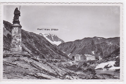 Carte Postale CPA Suisse - Statue Et Hospice Du Grand St-Bernard - Mont Velan