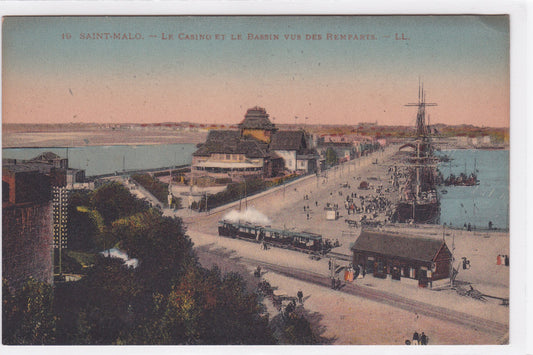 Carte Postale CPA 35 Saint-Malo - Le Casino Et Le Bassin Vus Des Remparts