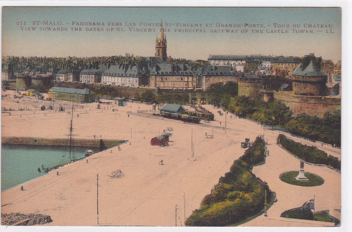 Carte Postale CPA 35 St-Malo Panorama Vers Les Portes St-Vincent Et Grande Porte