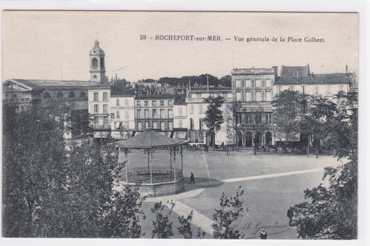 Carte Postale CPA 17 Rochefort-Sur-Mer - Vue Générale De La Place Colbert
