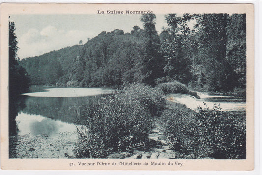 Carte Postale CPA 14 Vue Sur L'Orne De L'Hôtellerie Du Moulin Du Vey