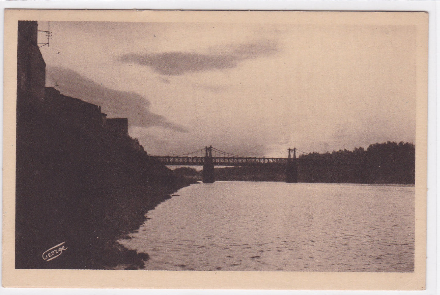 Carte Postale CPA 13 Arles - Coucher De Soleil Sur Le Rhône